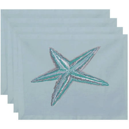 

Simply Daisy 18 x 14 Sea Star Coastal Print Placemats Set of 4