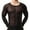 Black, variant on Jiyugala Men's Shapewear Tops Plus Size Underwear Boxer Briefs Mesh Breathable Shirts Long Sleeve Sleepwear See Through Mesh Blouse Casual Casual Top