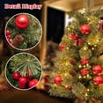 thumbnail image 5 of AMBN Arbre de Noël Extérieur avec Boules Rouges Dorées Décoration Pré-Décorée Arbre de Noël Vert Utilisé pour Passages et Porches, 5 of 5
