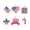 D, variant on Independence Day Wooden Hanging Ornaments Set, 12 Patriotic Tree Decorations with Rope, 4th of July Party Decor, Cute Red White Blue Anniversary Holiday Ornaments, C