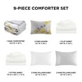 thumbnail image 5 of Regency Heights King Size Comforter Sets, Yellow Bed in a Bag King, Botanical Bedding Comforter Set with Bed Sheets and Side Pockets, 9 Pieces, 5 of 9