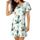 thumbnail image 2 of Fotbe Anchors And Shells Bata de Dormir para Mujer con Estampado, Camisón de Algodón de Manga Corta, Ropa de Dormir Casual, 2 of 6