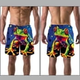 thumbnail image 3 of luoweisi Men's Beach Shorts Quick Dry Swim Trunks with Mesh Lining Frog XL, 3 of 5