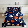 thumbnail image 2 of jejeloiu Baseball Game Lovers Full Size Comforter Sets,Rugby Basketball Sport Bedding Comforter Set,Ball Gamer Bedding Sets For Boys Kids,Microfiber Bedroom Decor Reversible,3-Piece, 2 of 8