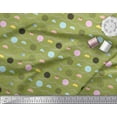 thumbnail image 2 of Soimoi Green Velvet Fabric Cookies & Cupcake Food Printed Craft Fabric by the Yard 58 Inch Wide, 2 of 3