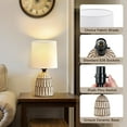 thumbnail image 3 of NATYSWAN Table Lamps Set of 2-13.5" Small Boho Lamp - Bedside Lamps - Farmhouse Rustic Ceramic Table Lamp for Bedroom, Living Room, Nightstand, Office, Side Desk Lamp, 3 of 8