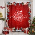 thumbnail image 3 of Red Christmas Shower Curtain, Winter Santa Claus Snowman Deer Pine Tree Waterproof Fabric Shower Curtains with 12 Hooks, Bathroom Curtain Set for Bathroom Accessories Decor, 72 x 78 Inches, 3 of 9