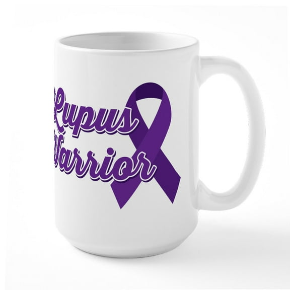 CafePress - Lupus Warrior Mugs - 15 oz Ceramic Large White Novelty Mug