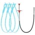thumbnail image 1 of Unique Bargains Outil de Débouchage de Drain 0,6m Déboucheur en Acier Inoxydable & 3 Pcs Déboucheur PP Bleu, 1 of 4
