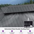 thumbnail image 4 of PURPLE LEAF 12' X 18' Permanent Hardtop Gazebo Aluminum Gazebo with Galvanized Steel Double Roof for Patio Lawn and Garden, Curtains and Netting Included, Gray, 4 of 14