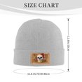 thumbnail image 3 of ZICANCN Vintage Map Rose Skull Knit Beanie Hat, Winter Cap Soft Warm Classic Hats for Men Women, Gray, 3 of 8