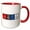 Red/White, variant on 3drose, America in Elements from Periodic Table - Chemistry Chemical Science, 11oz Two-tone Yellow Mug