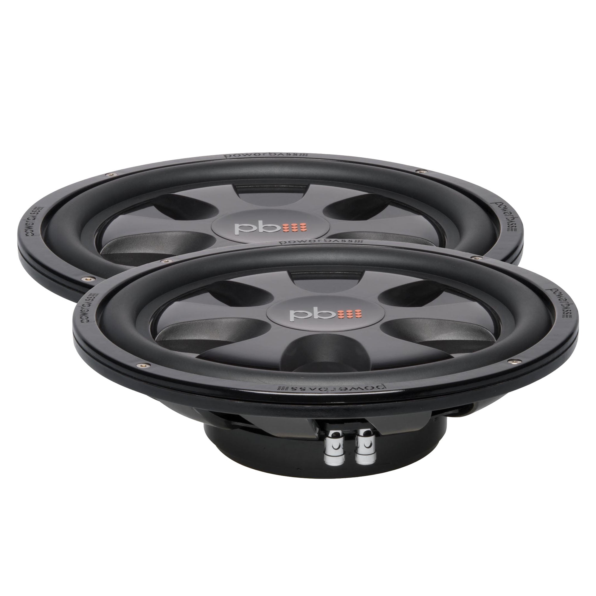 2 MEMPHIS SRXS1244 12" DUAL 4-OHM SHALLOW SUBWOOFERS THIN BASS SPEAKERS NEW 