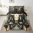 thumbnail image 2 of Erosebridal Aztec Bed in a Bag, Boho Skull Bed Set, Hippie Skeleton Reversible Comforter Sets, Super Cozy Bedroom Decoration, 7-Piece, 2 of 6