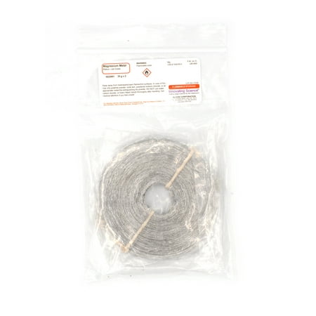 Laboratory-Grade Magnesium Ribbon, 50g, (2) 25g Pieces - The Curated Chemical Collection