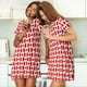 thumbnail image 4 of Fotbe Canada Bata de Dormir para Mujer con Estampado, Camisón de Algodón de Manga Corta, Ropa de Dormir Casual, 4 of 6