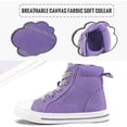 thumbnail image 7 of Kushyshoo Kids Canvas Sneakers Purple High-Top Children Walking Shoes 1M, 7 of 7