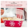 KitchenDance Disposable Aluminum Holiday 1 Lb Mini Loaf Pan with Clear