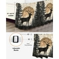 thumbnail image 3 of Deer Bed Skirt California King Size 16" Drop Elk Silhouette Forest Vintage Ruffled Wrap Around Bed Skirts Adjustable Elastic Bedskirt Dust Ruffle for California King Size Bed, 3 of 7