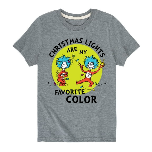 The Cat in the Hat - Christmas Lights Are My Favorite Color - Toddler And Youth Short Sleeve Graphic T-Shirt