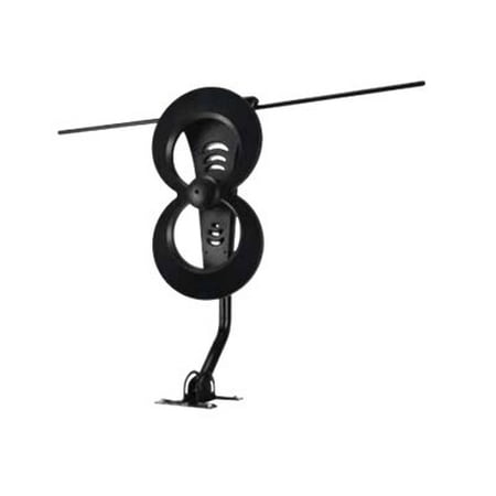 clearstream 2max tv antenna, 60+ mile range, multi-directional, indoor, attic, outdoor, 20-inch mast with pivoting base, all-weather mounting hardware, 4k ready, (Best Multi Directional Attic Tv Antenna)