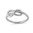 thumbnail image 3 of 925 Sterling Silver Oxidized Platinum Plated Infinity Knot Oxidized Women Valentines Day Gifts Ring, 3 of 4