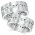 thumbnail image 1 of Ensemble de Bagues de Mariage Assorties en Diamant 3ct, 1 of 2