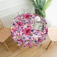 thumbnail image 2 of Spring Floral Tablecloth 60 Inch Round, Spring Summer Watercolor Flower Tablecloths Stain Resistance Polyester Floral Table Cloth for Parties Kitchen Dining Indoor Outdoor, 2 of 6