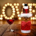 thumbnail image 4 of sunsanly Christmas Wine Bottle Cover Santa Snowman Reindeer Red Wine Bottle Cover Holiday Table Decoration for Wine Champagne Beer Bottle, 4 of 7