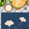 thumbnail image 3 of Amarainy Ginkgo Leaf Embroidered Navy Blue Linen Table Mats Set of 4 for Home Kitchen Table Decor 12x18 inch, 3 of 5