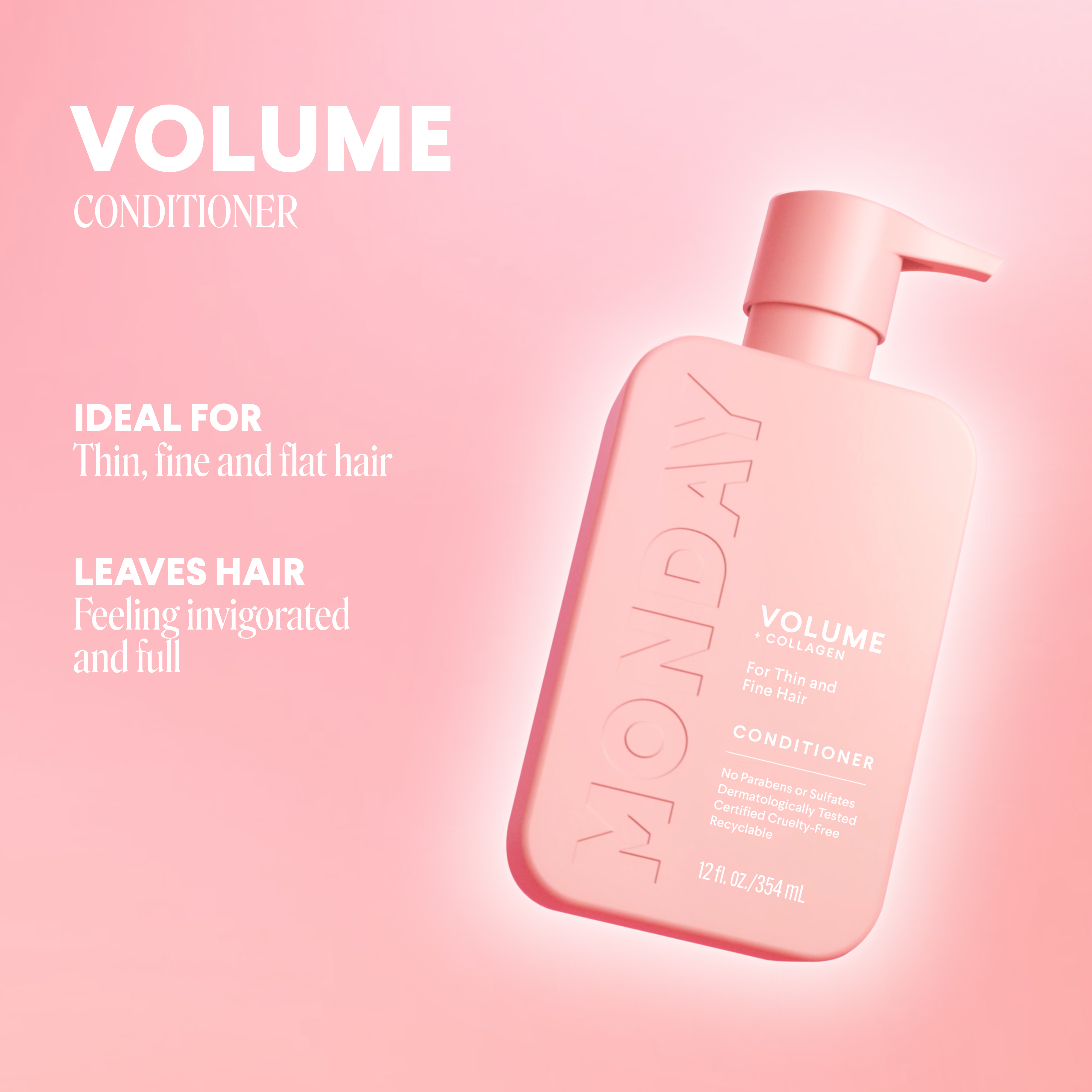 MONDAY Haircare VOLUME Conditioner Sulfate- and Paraben-Free 354ml (12oz) - image 3 of 5
