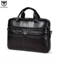 thumbnail image 3 of BULLCAPTAIN Leather Briefcase For Men, Large Capacity Multi-functional Handbag For Men Business First Class Leather Computer Bag Casual One-shoulder Messenger Bag Business Trip Office Satchel, Gifts F, 3 of 4