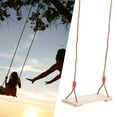 thumbnail image 4 of Durability Swing, Wood Swing, Metal Adjusting Buckle For Children Home Adults Gift Large, 4 of 8