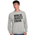 thumbnail image 5 of Worlds Okayest Cousin Family Relative Long Sleeve TShirt Men Women Brisco Brands S, 5 of 5
