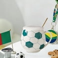 thumbnail image 6 of AYktou Ceramic Coffee Mugs with Lid and Mixing Spoon, 400Ml Football Shaped Coffee Cups Sports Coffee Mug Themed Gift Box Set, Comfortable Curved Handle Ceramic Mugs for Office and Home Use, 6 of 6