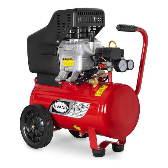 Compresor Coaxial Lubricado Evans 2hp 24l 1 Etapa 116psi