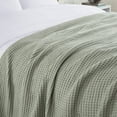 thumbnail image 6 of Aston & Arden Waffle Weave Cotton Bed Blanket (QUEEN Size 90x90), Soft and Breathable, Hotel Quality, 450 GSM, Green, 6 of 6