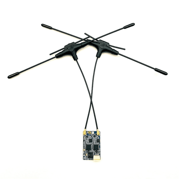 Receptor Gemini de Banda Dual ELRS de 900 MHz/2,4 GHz Receptor ExpressLRS RX TCXO para Dron RC FPV de Alcance de Ala Fija