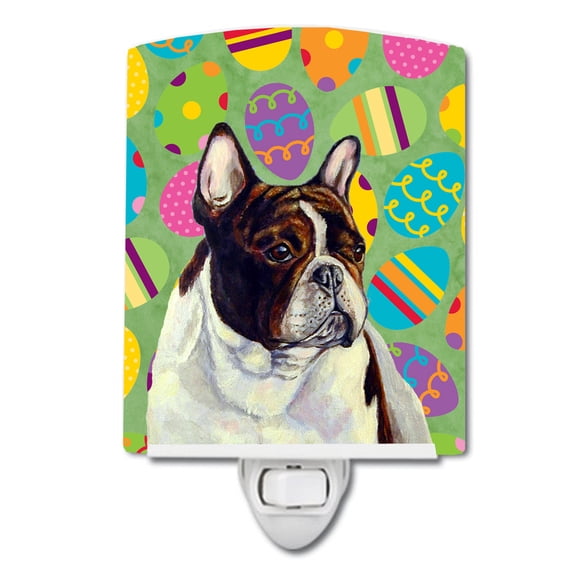Caroline's Treasures LH9427CNL French Bulldog Easter Eggtravaganza Ceramic Night Light, 6x4x3", multicolor