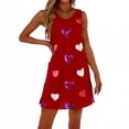 thumbnail image 3 of TaTaai Women's Fashion Loose Fit Printed Chiffon Long Sleeve Dress Round Neck Patch Pockets Lightweight Breathable Casual Elegant Midi Dress Gift, 3 of 7