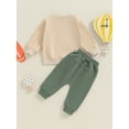thumbnail image 6 of Jxzom Toddler Baby Boy Fall Winter Clothes Funny Rugby Tractor Print Long Sleeve Sweatshirt Tops Solid Pants 3 6 12 18 Months 2T 3T Cute Outfit Set, 6 of 8