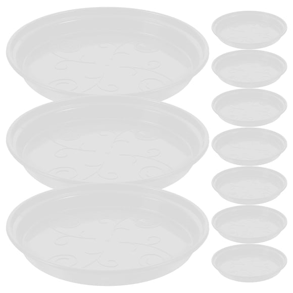 Minkissy Round Modeling Plants Tray 12Pcs for Potted Plants with Thick Design and Water Collection