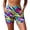 Neon Striped, variant on Women’s High Waisted Swimming Causal Beach Board Shorts with Pockets