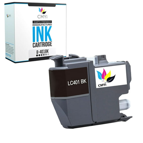 CMYi LC401 Inkjet Printer Ink Cartridges Compatible for Brother DCP and MFC Series, 1 Black