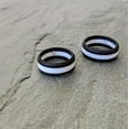 thumbnail image 5 of White Stripe Silicone Ring for Men 5mm Bandwidth, 5 of 6