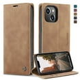 thumbnail image 5 of K-Lion Luxury Leather Wallet Case for iPhone 14 with Card Slots Money Pocket Kickstand Magnetic Closure Shockproof Anti-Scratch Purse Case For iPhone 14,Brown, 5 of 7