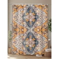 thumbnail image 4 of Shower Curtains Vintage Yellow Bath Curtain Medieval Ethnic Style Turkish Texture Waterproof Bathroom Shower Curtain Set with Hooks Decoration 72 x 84 Inches, 4 of 7