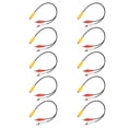 thumbnail image 1 of Para adaptador de audio RCA, 10 piezas para adaptador de audio RCA hembra a doble macho para adaptador de audio RCA hembra a doble macho elegante y moderno, 1 of 12