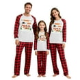thumbnail image 5 of AGWOLF Christmas Matching Sets for Family Comfy Long Sleeve Shirts & Plaid Pj Pants Snowman Graphic Xmas Two Piece Sleepewear Holiday Festival Loungewear Set, 5 of 5