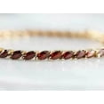 thumbnail image 5 of Hitanshu Jewels Beautiful 14K Yellow Gold Over Marquise Cut Red Cubic Zirconia Tennis Women's Bracelet, 5 of 5